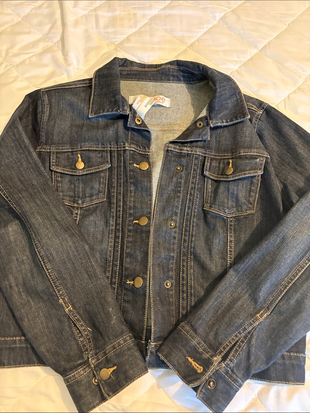 Joe Fresh Dark Blue Denim Jacket with Brass Buttons